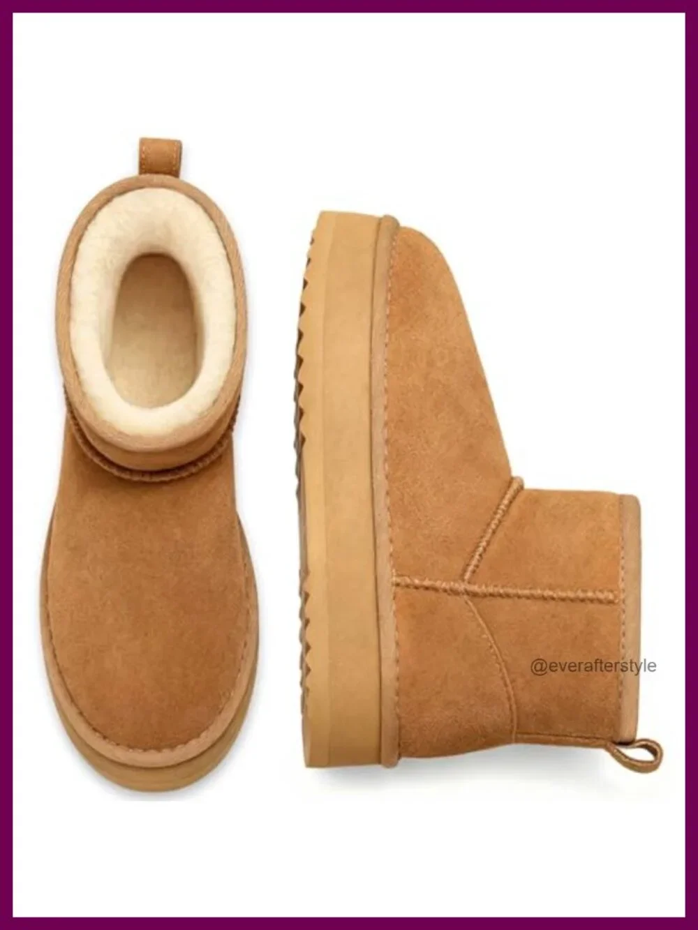 Genuine Suede Platform Mini Boots Fur Lined Winter Snow Boots Women